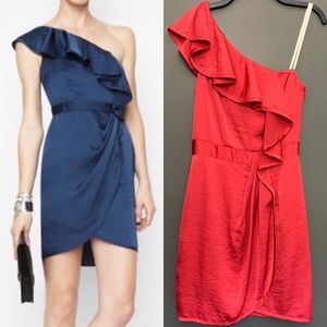 BCBGeneration Ruffle One Shoulder Dress